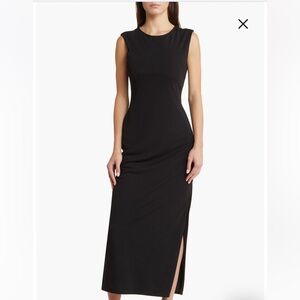 Scoop Back Black Charles Henry Maxi Dress